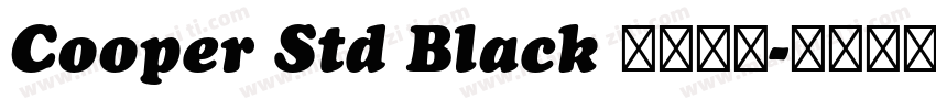 Cooper Std Black 字体下载字体转换